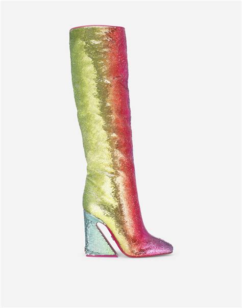 dolce and gabbana sequin boots.